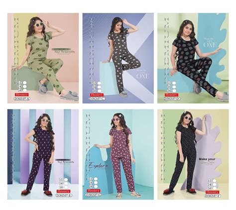 Print Design 07 Kavyansika Hosiery Girls Night Suits Wholesaler Ahmeda ...