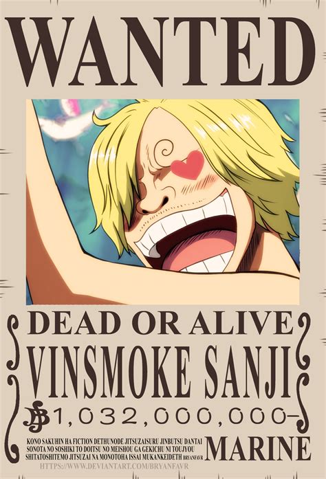 One Piece Wanted Poster Sanji