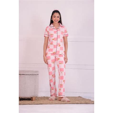 Buy NAP STORY Cat Printed Half Sleeves Shirt with Pyjama (Set of 2) Online