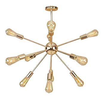Buy World of Chandeliers Mid Century Sputnik Chandeliers Brass/Shiny ...