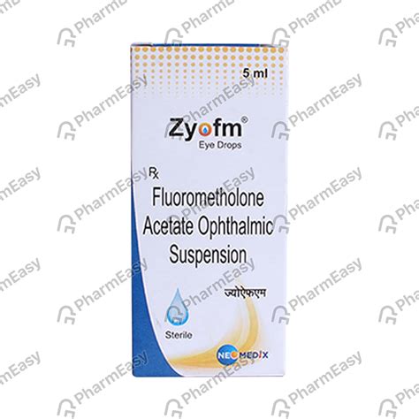 Zyofm 0.1 %W/V Eye Drop (5): Uses, Side Effects, Price & Dosage | PharmEasy