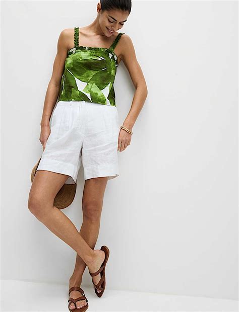 Buy Pure Cotton Printed Strappy Vest at Marks & Spencer
