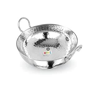 Nsvl Stainless Steel Hammered Tasla/Heavy Bottom Cookware/Kadhai/Kadai ...