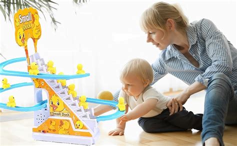PEGACORN 3 Duck Slide Toy Set|Funny Automatic Stair-Climbing Ducklings ...