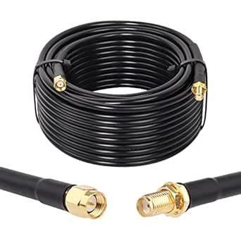 XRDS -RF 35ft SMA Male to SMA Female Connector Coax Cable, RG58 50 Ohm ...