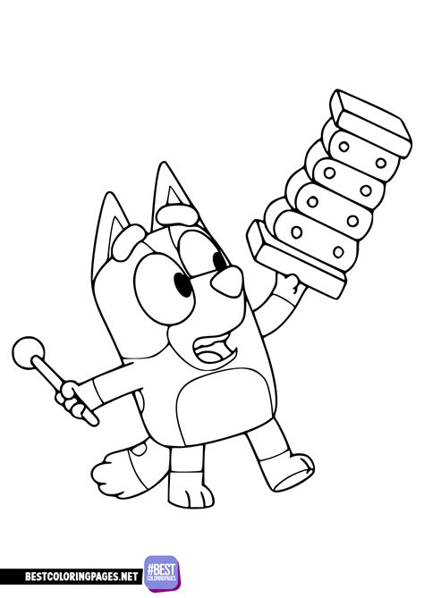 Bluey coloring pages - Bestcoloringpages.net