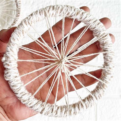 Buy 6 Inch White Jute Chakra – Set of 10 | Ideal for Wedding Decor ...