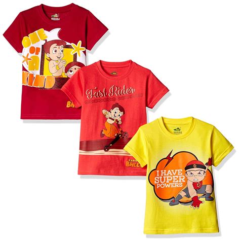 Buy Chhota Bheem Boys' T-Shirt (Pack of 3) (8904157860970) 3-4 Years at ...
