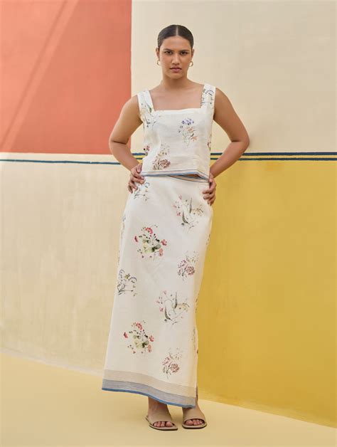 Leena Floral Co-ord Set - Ivory – Manan