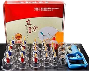 24 Cups Cupping Therapy Kit Professional Chinese Acupoint Cupping ...