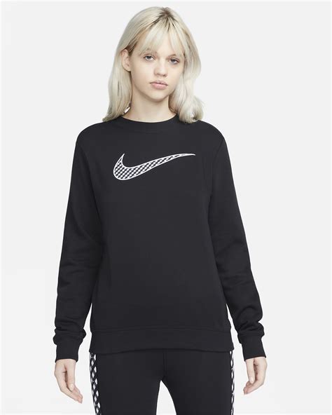 Nike Sportswear Club Fleece Women's Gingham Logo Crew-Neck Sweatshirt ...