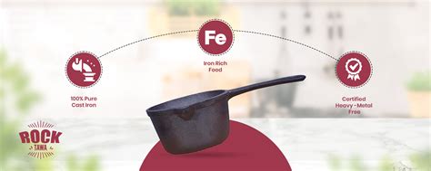ROCK TAWA SAUCE/SOUP PAN, 15CM/6INCH/1.5 LITRE PRE SEASONED CAST IRON ...