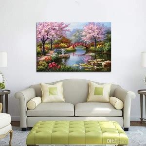 Vinyl Painting Small Bridge Site wallpaper scenery poster 24x36 inch 3D ...