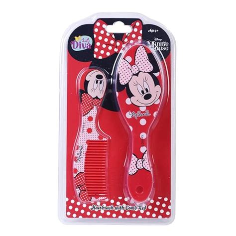 Li'l Diva Minnie Mouse Hair Brush With Comb — Toycra