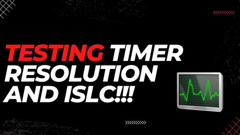Image result for Timer Resolution or Islc