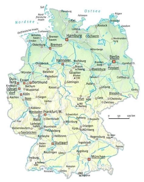 Germany Rivers On A Map