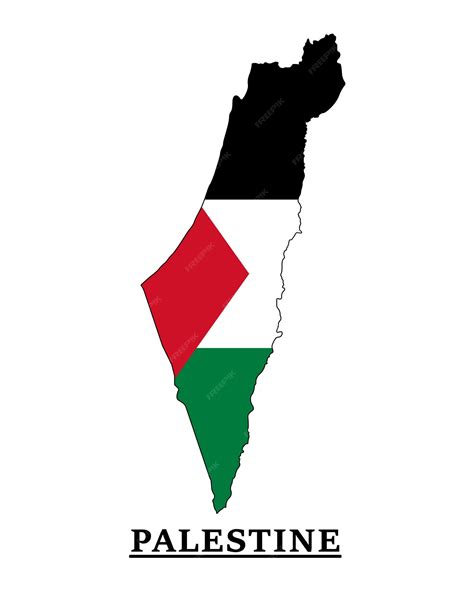 Premium Vector | Palestine National Flag Map Design, Illustration Of ...