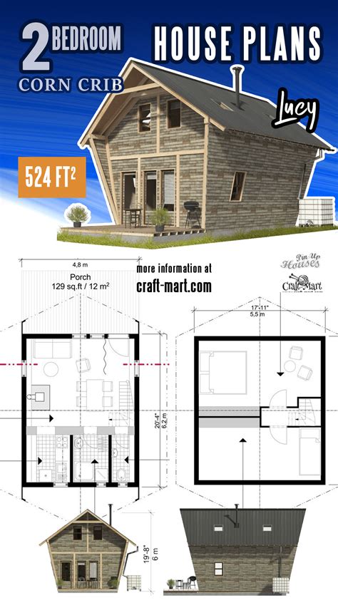 1 Bedroom Cabin Floor Plans Easy Small Cabin Plans | Tiny House Plans