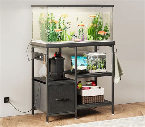 Amazon.com: NEWVOME 10,20,29 Gallon Fish Tank Stand with Power Outlet ...