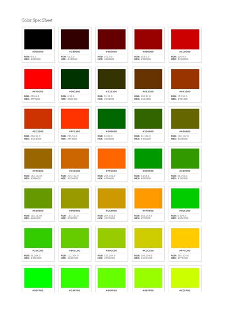 Color Code Chart 的图像结果