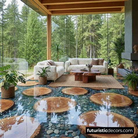 Natural Wood Epoxy Floor | Luxury epoxy flooring with natural wood