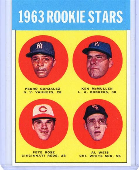 1963 Topps Pete Rose Rookie Reprint Baseball Card - Etsy