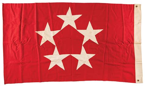 Omar Bradley's Five-Star General Flag, Flown at Fort Benning | RR
