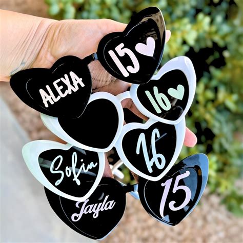 Quinceañera Sunglasses, FAST SHIPPING, Sweet Sixteen Sunglasses, Custom Party Favors, Sweet 16 ...