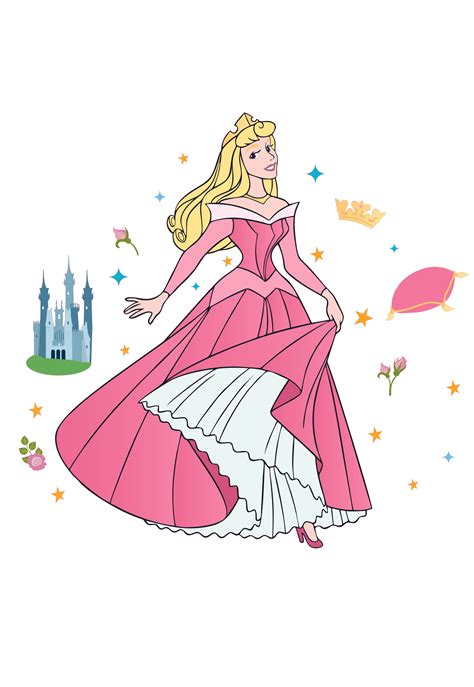 Vinyl Home Art The Sleeping Beauty Adhesive Decor Little Briar Rose ...