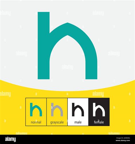 Letter H logo design vector. Vector illustration. red and yellow Stock ...