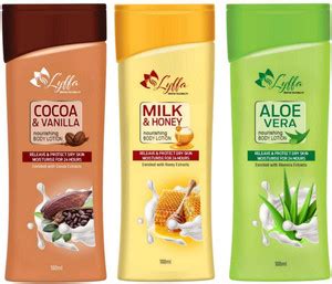 Lyffa Cocoa & Vanilla,Milk & Honey,Aloevera Nourishing Body Lotions ...