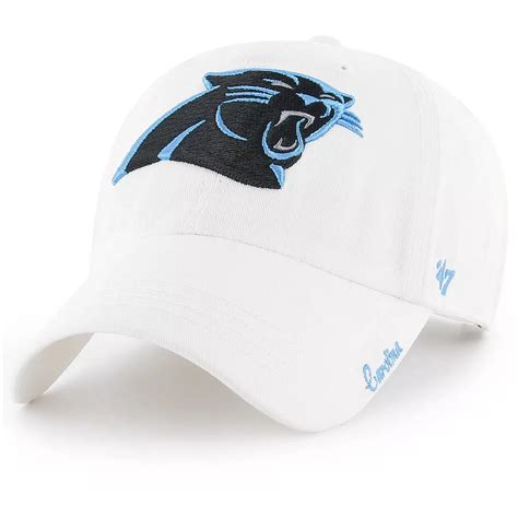 Women's '47 White Carolina Panthers Miata Clean Up Logo Adjustable Hat