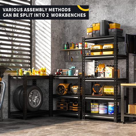 Buy REIBII Garage Shelving Heavy Duty, Adjustable Garage Storage ...