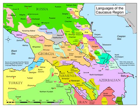 Caucasus: Exploring the Regions Complex Map