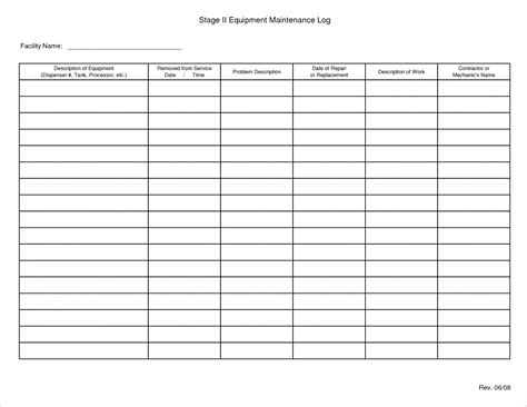Equipment Maintenance Schedule Spreadsheet — db-excel.com