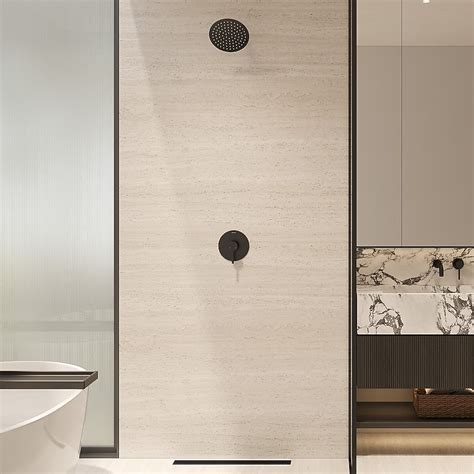 CRANACH CROZET Matte Black 8-inch Shower Only with Valve and Trim Set ...