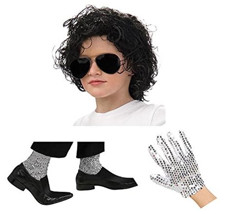 FutureMemories Kids Michael Jackson Dress Up Set Black : Amazon.in ...