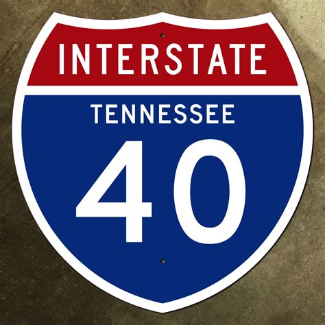 Tennessee Interstate Route 40 Highway Marker Road Sign 1957 Nashville ...