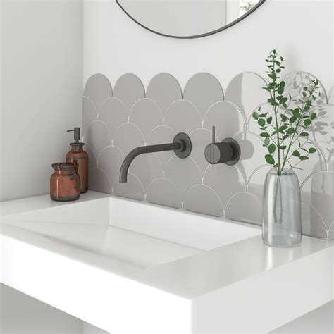 Bondi fan grey 150x130 mm Shiny Gloss