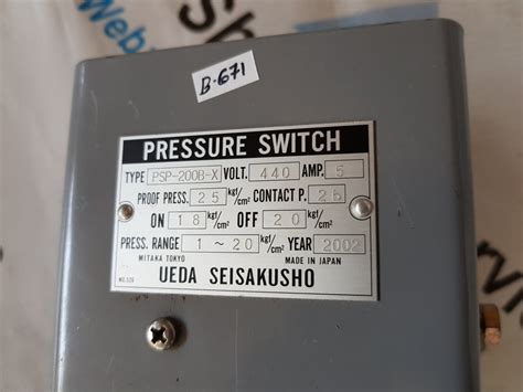 UEDA SEISAKUSHO PSP-200B-X PRESSURE SWITCH – Atlas Shipcare Services