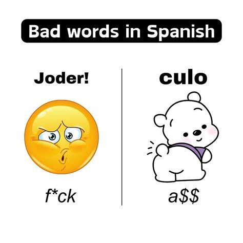 Simple Spanish | Bad words in Spanish 🤬 . . . #learnspanish #spanish # ...