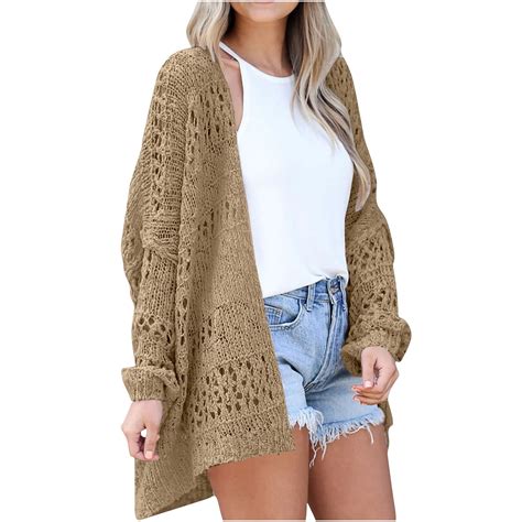 BLVB Lightweight Summer Fall Cardigan for Women Spring Open Front Long ...