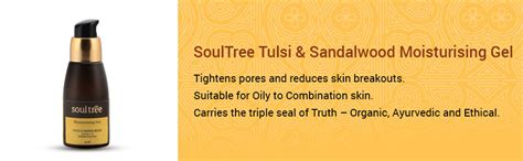 SoulTree Moisturising Gel With Tulsi & Sandalwood, For Oily to ...