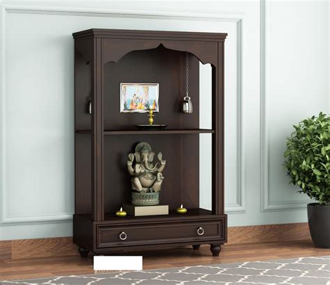 KUSUM HANDICRAFTS Solid Sheesham Wood Pooja Mandir Stand for Home ...