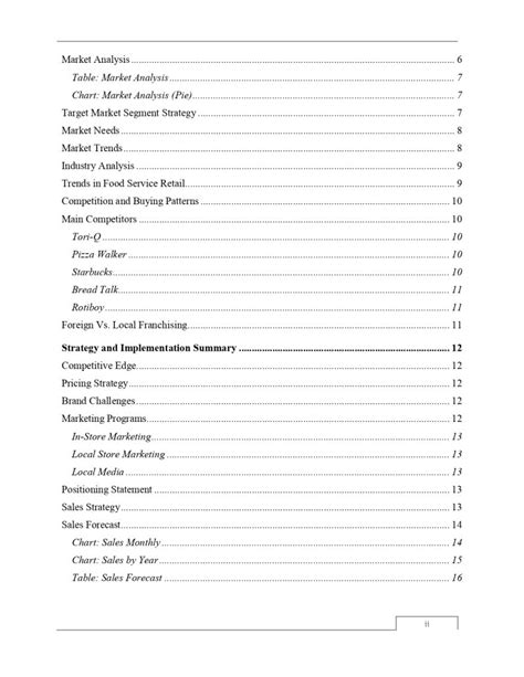 Restaurant Business Plan Template 的图像结果