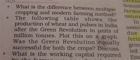 What is the difference between multiple cropping and modern farming metho..