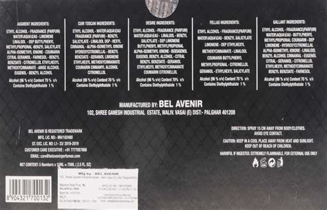 Buy BEL AVENIR EAU DE PERFUME NATURAL SPRAY GIFT SET FOR MEN 75ML ...