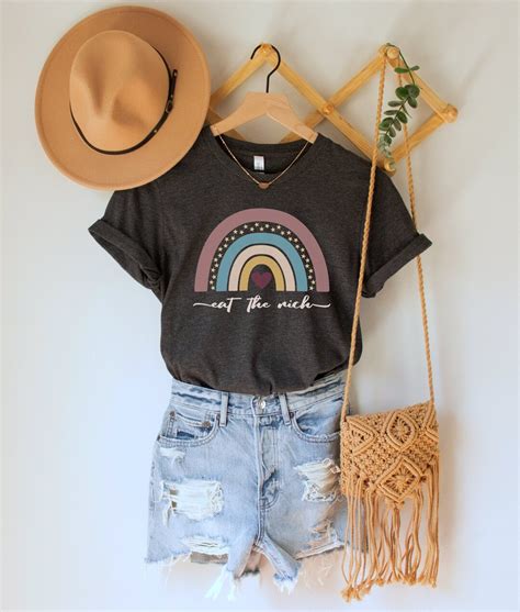 Eat the Rich Shirt, Boho Socialist T Shirt, Anti Capitalist Shirt, Tax ...