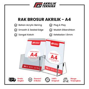 Jual Rak Brosur Akrilik Display Menu - Ukuran A4 - Jakarta Pusat ...