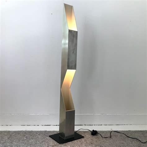 Modernist Chrome Pillar Floor Lamp